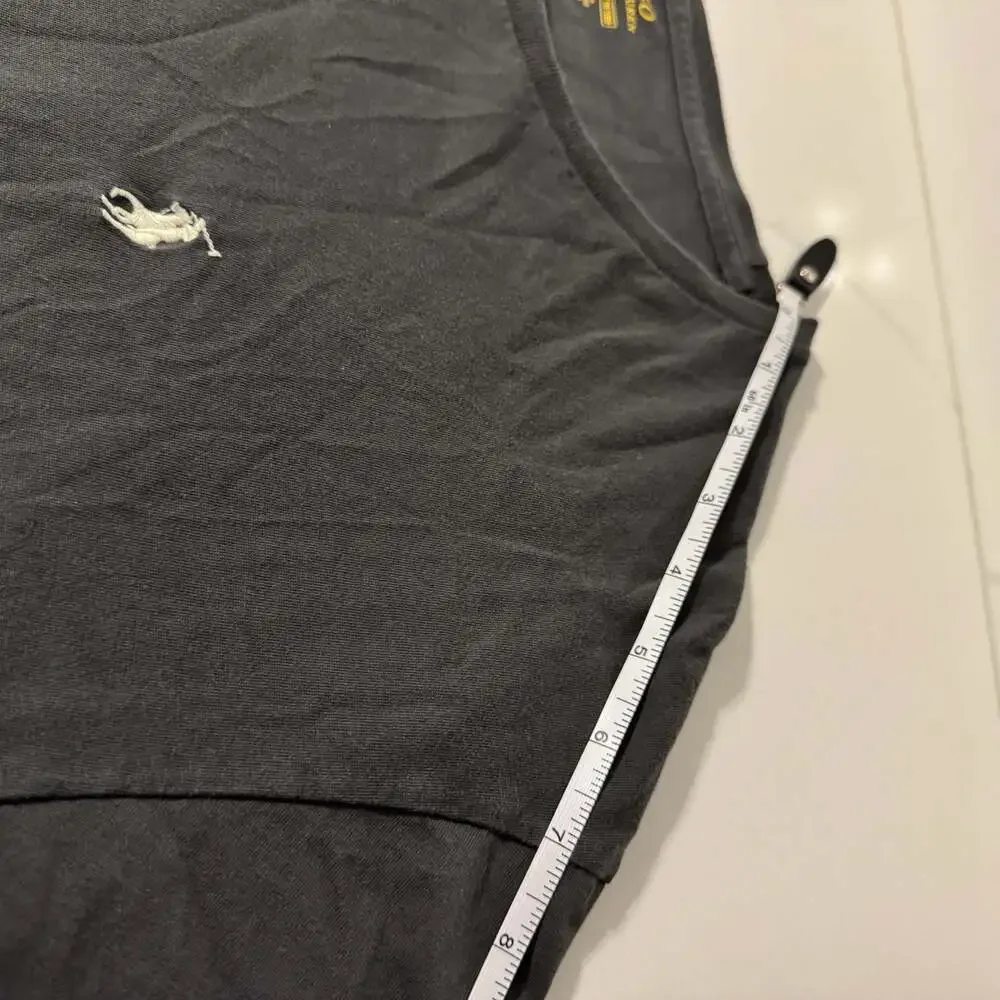Polo Ralph Lauren Men's Black Crewneck T-Shirt with White Pony Logo XXL
